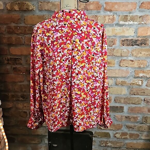 Sanctuary Red floral top size 2X - Picture 6 of 12